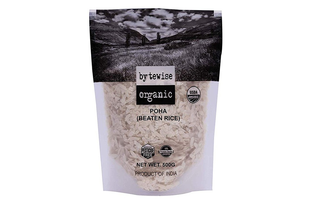 Bytewise Organic Poha (Beaten Rice)    Pack  500 grams